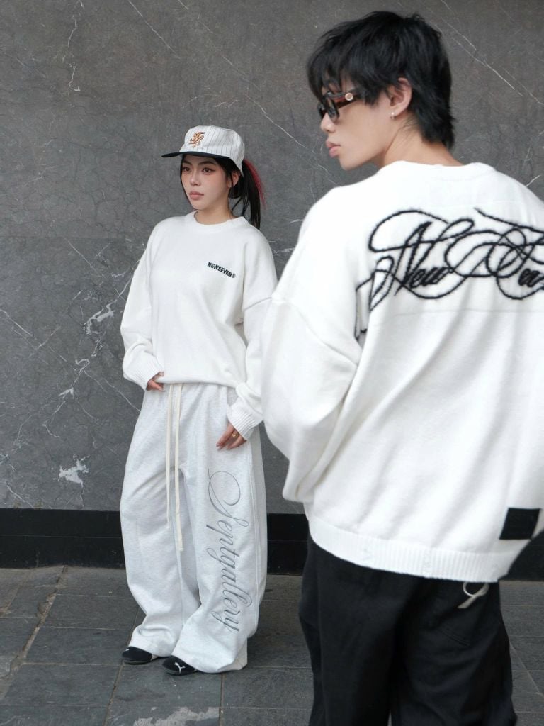 Áo Len Thêu Chữ NEWSEVEN Lethal Grace Knit ADT.546