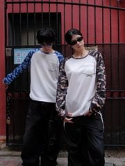 Áo Thun Dài Tay Phối Camo NEWSEVEN Raglan Waffle Longsleeve Camo ADT.542