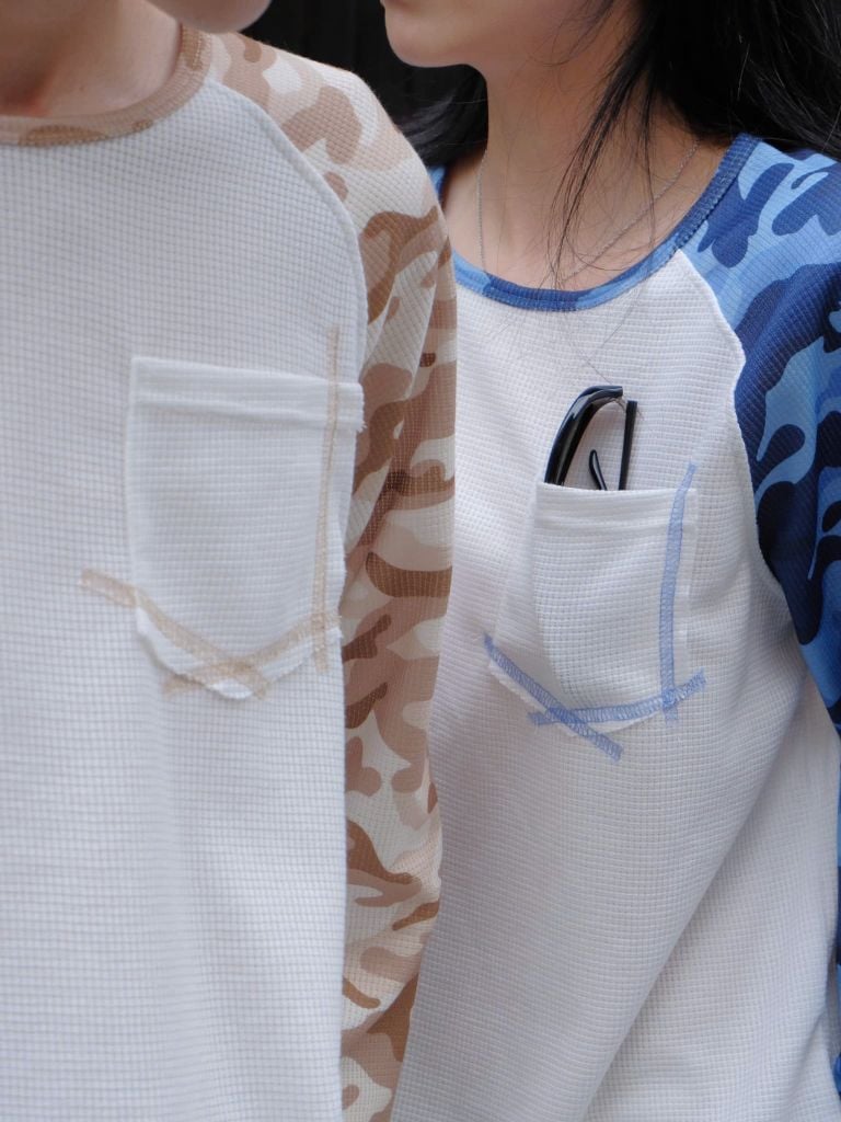 Áo Thun Dài Tay Phối Camo NEWSEVEN Raglan Waffle Longsleeve Camo ADT.542