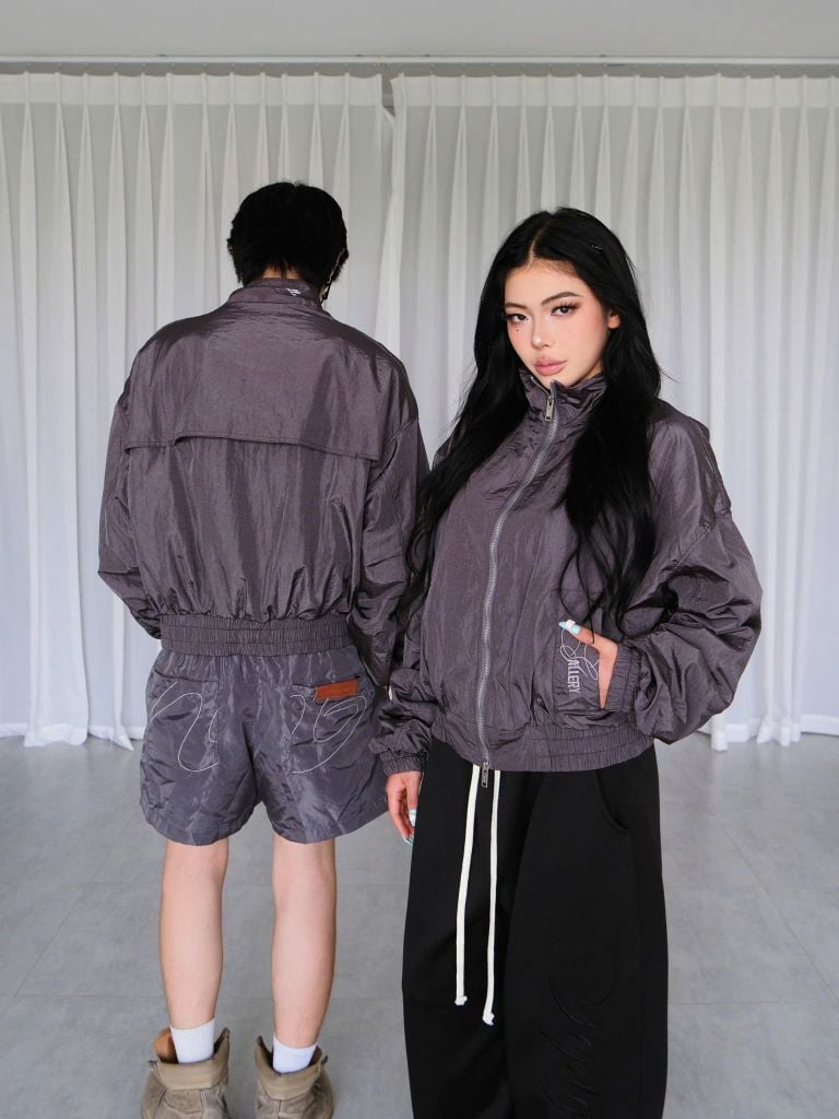 Áo Khoác Gió Nhăn Thêu Chữ NEWSEVEN Cloud Ultra-light Douzip Jacket NAK.522