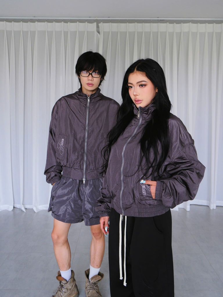Áo Khoác Gió Nhăn Thêu Chữ NEWSEVEN Cloud Ultra-light Douzip Jacket NAK.522
