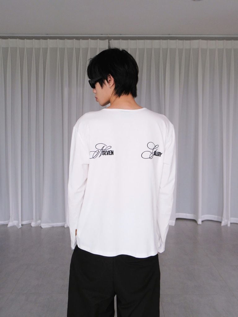 Áo Thun Dài Tay Thêu Chữ Nseven Gallery NEWSEVEN Button Henley ADT.547