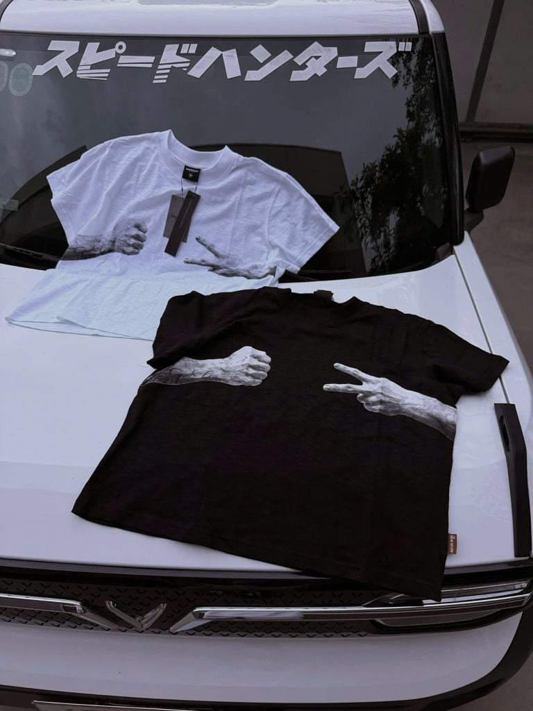 Áo Thun Xước NEWSEVEN “rock scissor paper” Boxy tee NAT.536