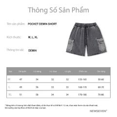 Quần Short Denim Túi Hộp NEWSEVEN Pockets Denim QS.344