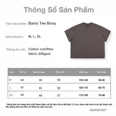Áo Thun Trơn COTTON COMFITEX FABRIC CHỐNG NHĂN 240Gsm NEWSEVEN Form Boxy NAT.499