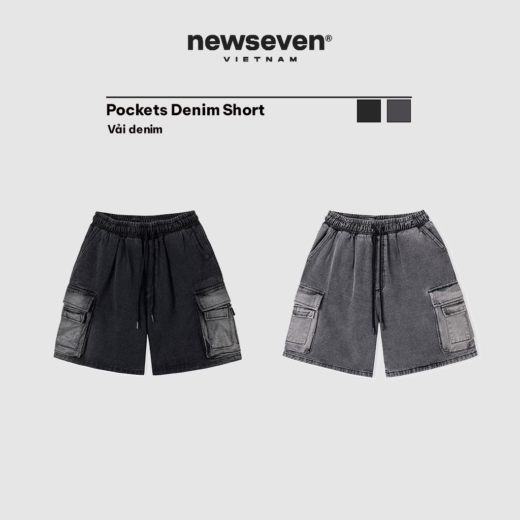 Quần Short Denim Túi Hộp NEWSEVEN Pockets Denim QS.344
