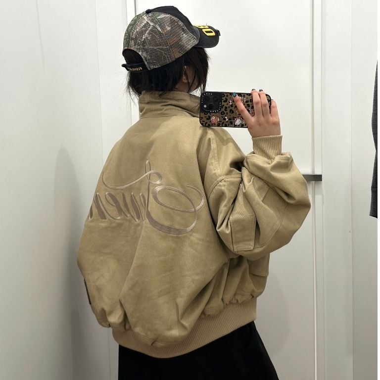 Áo Khoác Kaki Trần Bông NSEVEN Kaki Bomber Jacket Winter2025 NAK.453