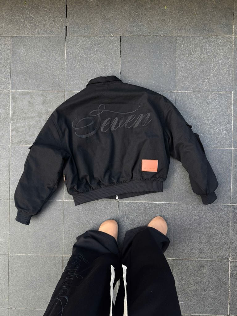 Áo Khoác Kaki Trần Bông NSEVEN Kaki Bomber Jacket Winter2025 NAK.453