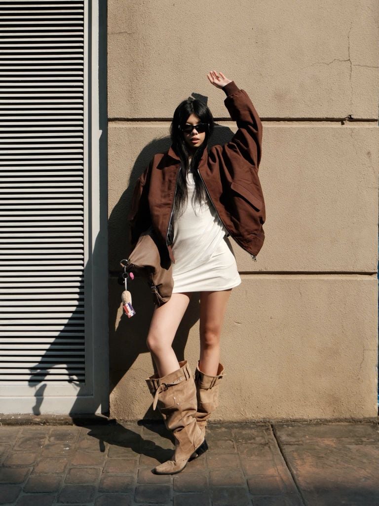 Áo Khoác Kaki Trần Bông NSEVEN Kaki Bomber Jacket Winter2025 NAK.453