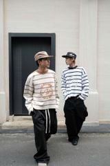 Áo Len Dệt Dài Tay SHIELD STRIPED CROP KNIT NEWSEVEN NAD.494
