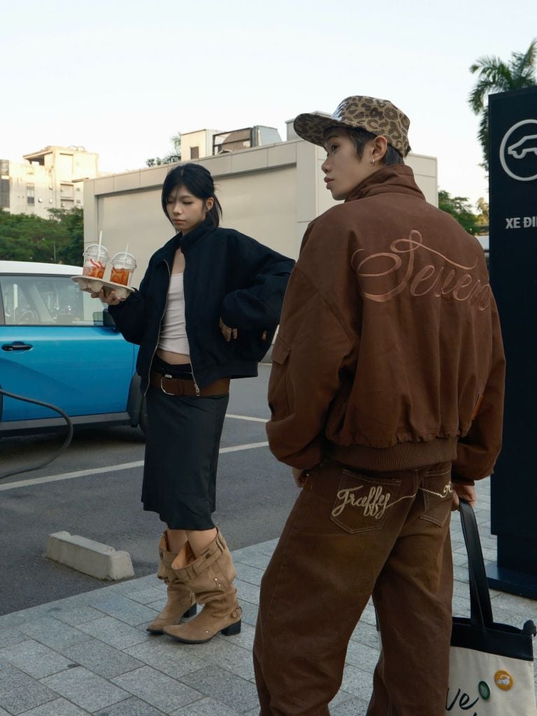 Áo Khoác Kaki Trần Bông NSEVEN Kaki Bomber Jacket Winter2025 NAK.453