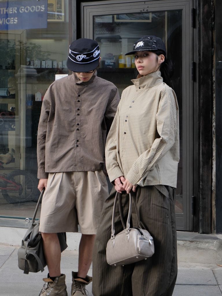 Áo Sơ Mi Caro Newseven double button high-neck shirt NSM.495