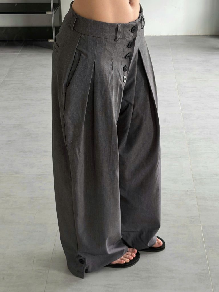 Quần ống thụng xếp ly NEWSEVEN 5B Cascade Trousers NQD.501