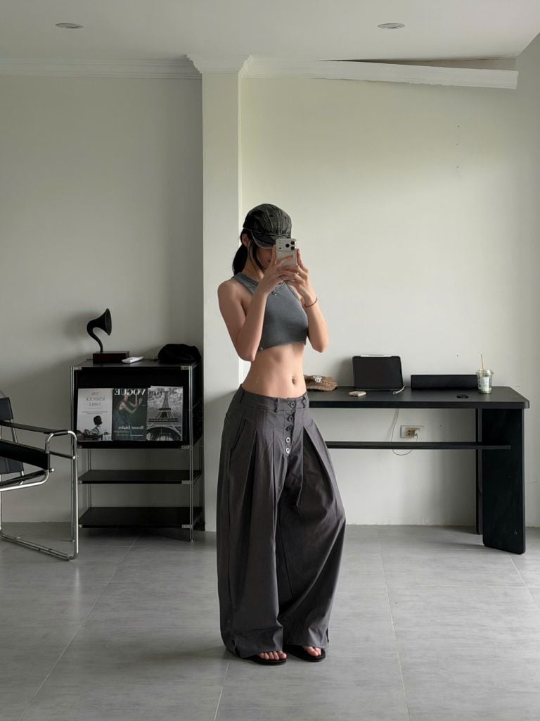 Quần ống thụng xếp ly NEWSEVEN 5B Cascade Trousers NQD.501