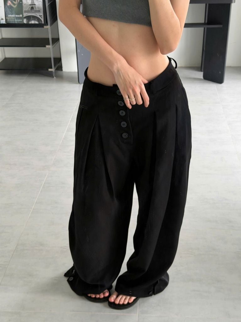 Quần ống thụng xếp ly NEWSEVEN 5B Cascade Trousers NQD.501