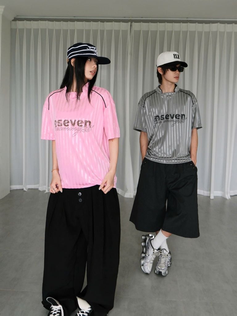 Áo Thun Jersey Cộc Tay NEWSEVEN Shadow Stripe Jersey NAT.508