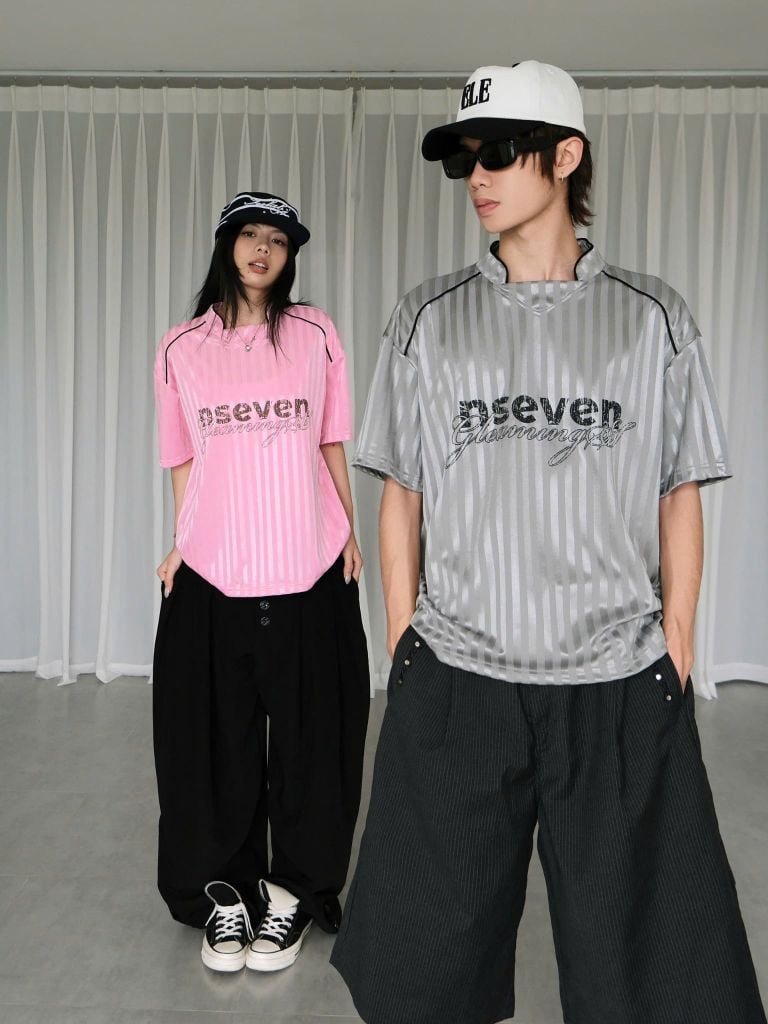 Áo Thun Jersey Cộc Tay NEWSEVEN Shadow Stripe Jersey NAT.508