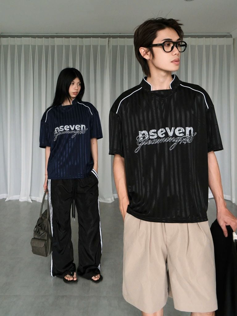 Áo Thun Jersey Cộc Tay NEWSEVEN Shadow Stripe Jersey NAT.508