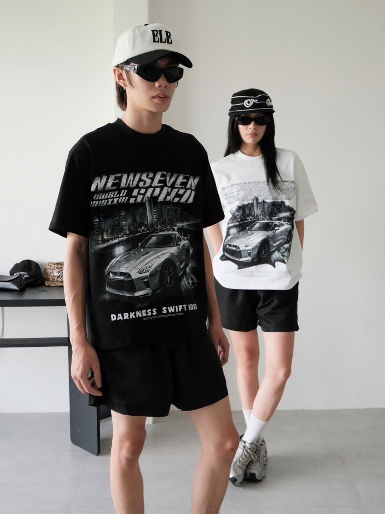 Áo Thun Form Rộng NEWSEVEN Dark Nitro T-Shirt Cotton Premium 260Gsm NAT.516