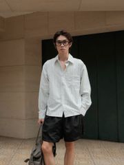 Áo Sơ Mi Dài Tay Kẻ Sọc NEWSEVEN Soft Sage Stripe Shirt NSM.518