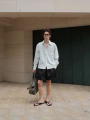 Áo Sơ Mi Dài Tay Kẻ Sọc NEWSEVEN Soft Sage Stripe Shirt NSM.518
