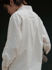 Áo Sơ Mi Dài Tay Kẻ Sọc NEWSEVEN Soft Sage Stripe Shirt NSM.518