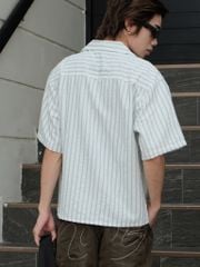 Áo Sơ Mi Kẻ Sọc Cộc Tay NEWSEVEN Soft Sage Stripe Shirt NSM.517