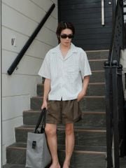 Áo Sơ Mi Kẻ Sọc Cộc Tay NEWSEVEN Soft Sage Stripe Shirt NSM.517