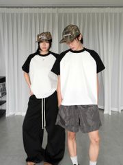 Áo Thun Phối Tay Newseven Raglan Boxy Tee NAT.512