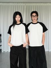 Áo Thun Phối Tay Newseven Raglan Boxy Tee NAT.512