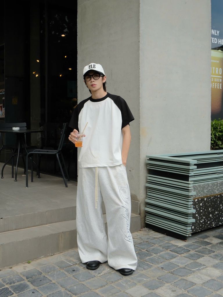 Áo Thun Phối Tay Newseven Raglan Boxy Tee NAT.512