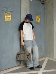 Áo Thun Phối Tay Newseven Raglan Boxy Tee NAT.512