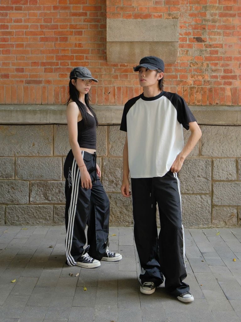 [ TĂNG SIZE] Quần Dài Vải Gió Phối Sọc NEWSEVEN OVERSIZE TRACK PANTS NQD.524