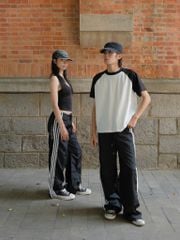 [ TĂNG SIZE] Quần Dài Vải Gió Phối Sọc NEWSEVEN OVERSIZE TRACK PANTS NQD.524