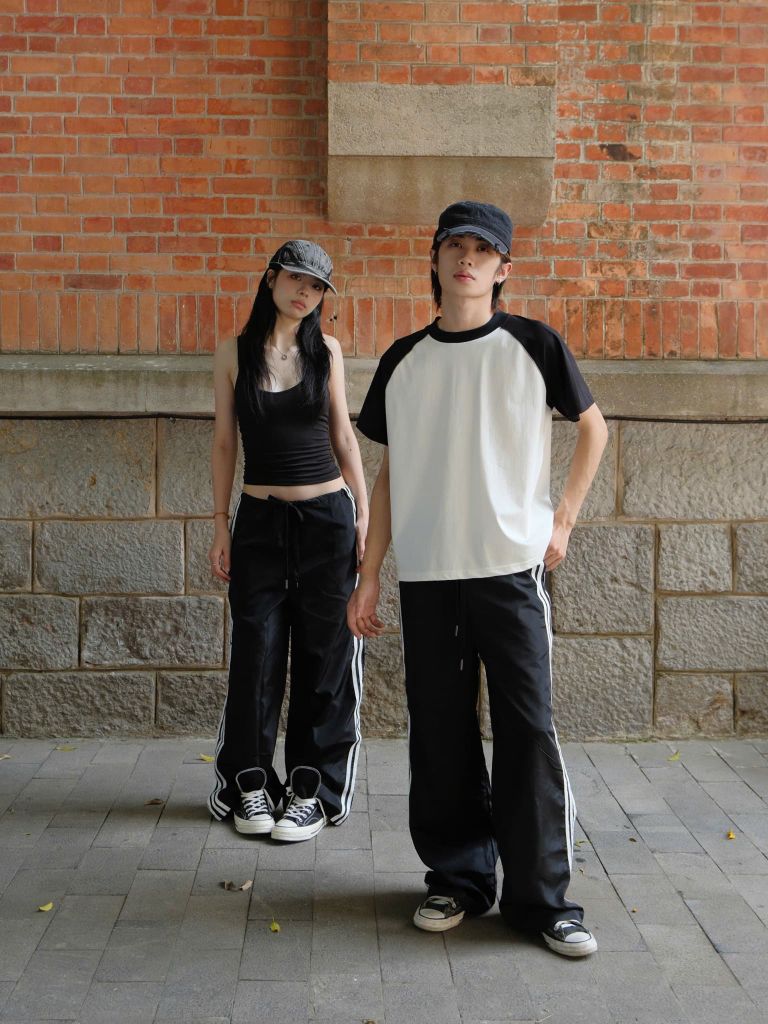 [ TĂNG SIZE] Quần Dài Vải Gió Phối Sọc NEWSEVEN OVERSIZE TRACK PANTS NQD.524