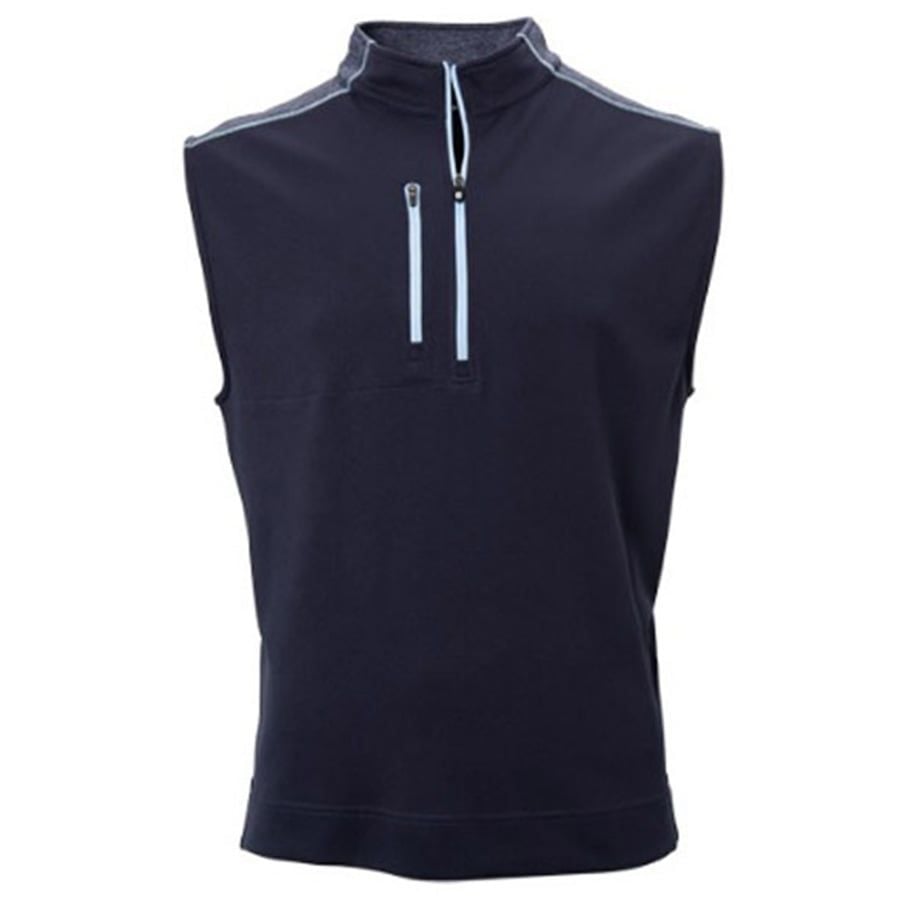 Áo golf nam tay ngắn FJ Quarter Zip Heather Blocked Vest 86407 MEGA SA