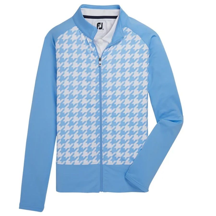 Áo Golf Nữ Tay Dài FJ Full Zip Houndstooth Print Midlayer 87334 MEGA S