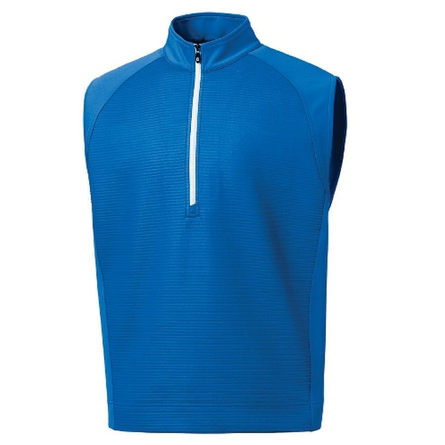 Áo golf nam tay ngắn FJ Ribbed Jacquard 1/2 Zip Vest Marine 95213 MEGA