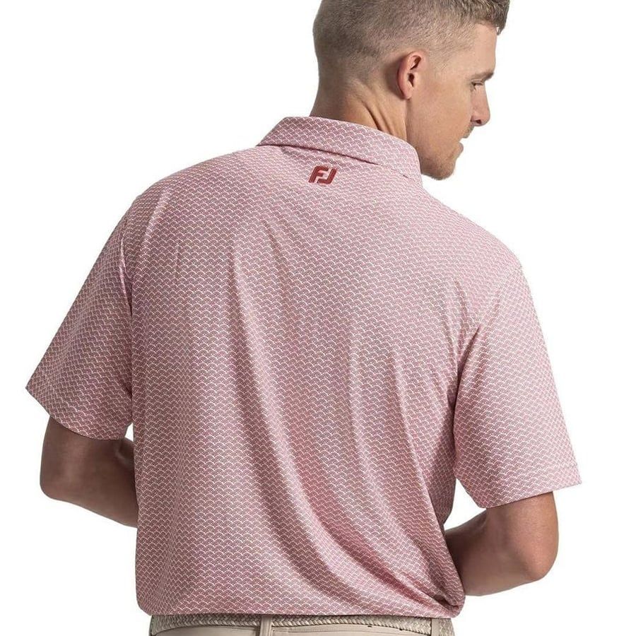 Áo Golf Tay Ngắn FootJoyScallop Geo Pique Self Collar 39467 | FootJoy