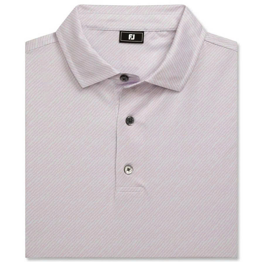 Áo golf nam tay ngắn Squiggle Print Lisle Orchid/Ice Water 37472 | Foo