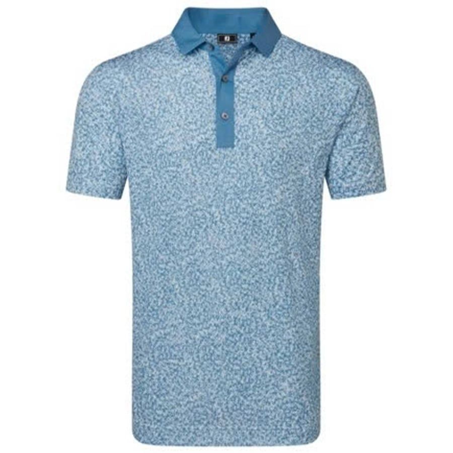 Áo Golf Tay Ngắn FootJoy Condensed Camo Print Lisle Self Collar 39474