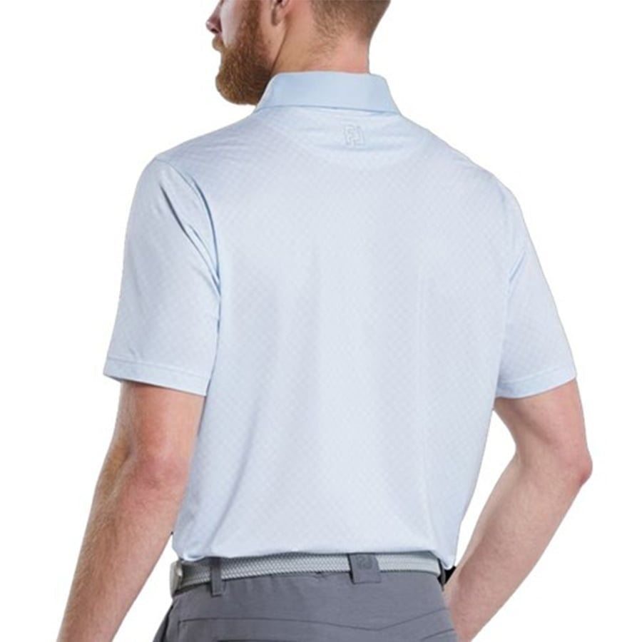 Áo Golf Tay Ngắn FootJoy Checker Jacquard, Self Colla 32573  | FootJoy