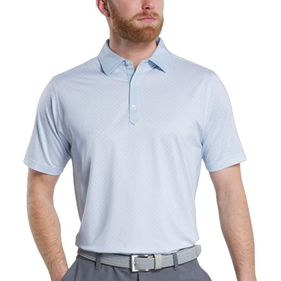 Áo Golf Tay Ngắn FootJoy Checker Jacquard, Self Colla 32573  | FootJoy