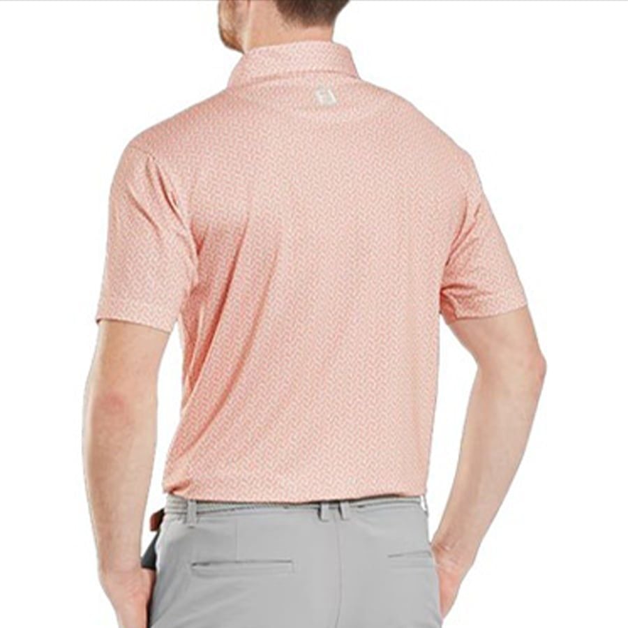 Áo Golf Tay Ngắn FootJoy Citrus Print Lisle, Self Collar 32594  | Foot