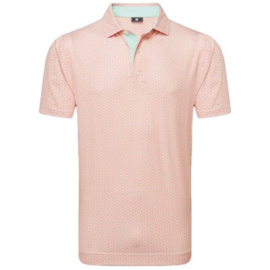 Áo Golf Tay Ngắn FootJoy Citrus Print Lisle, Self Collar 32594  | Foot