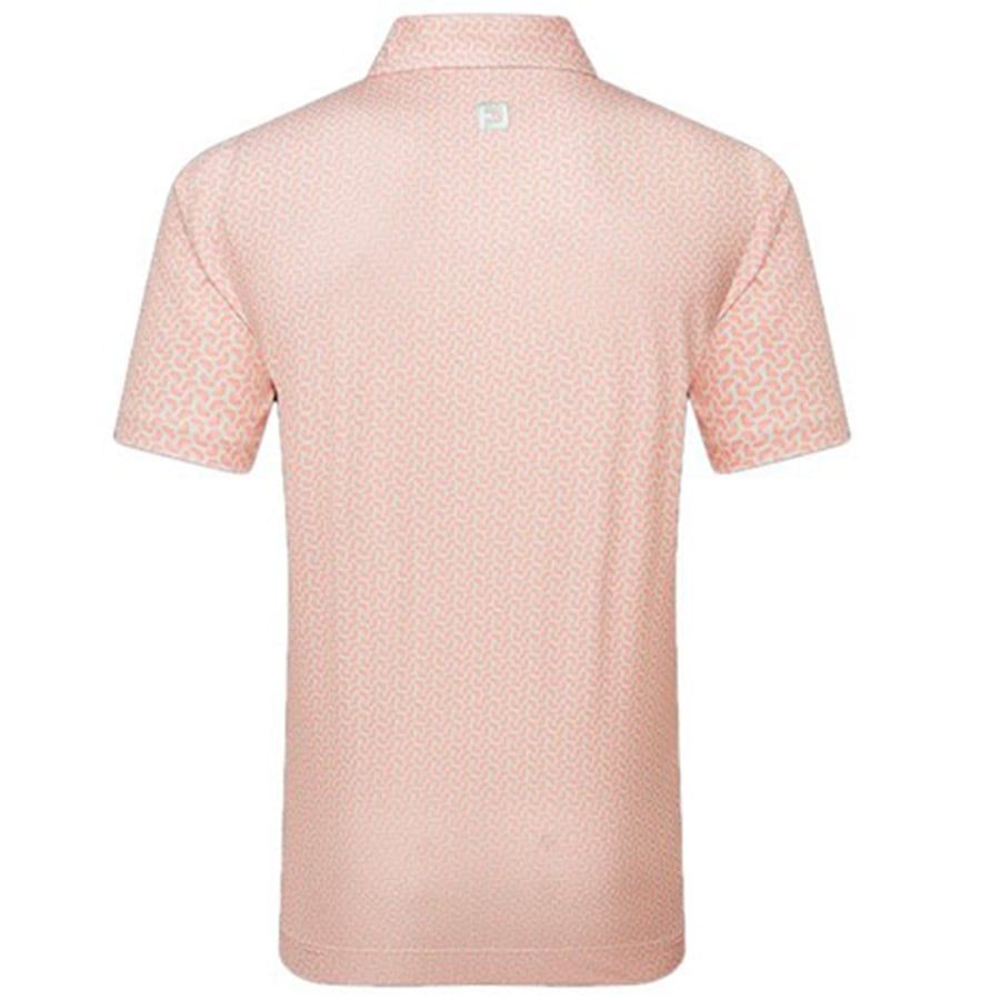 Áo Golf Tay Ngắn FootJoy Citrus Print Lisle, Self Collar 32594  | Foot