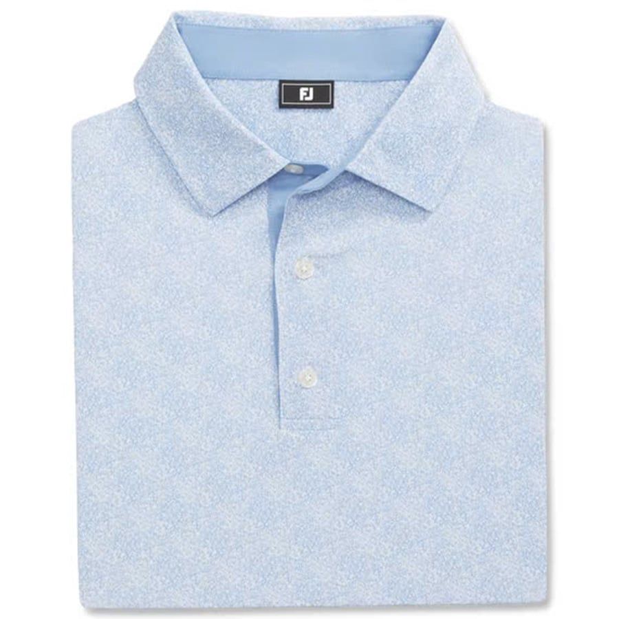 Áo golf nam tay ngắn Speckle Print Lisle Blue Jay/White 32772 | FootJo