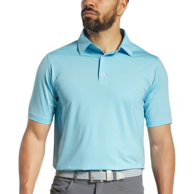 Áo golf nam tay ngắn Tonal Dot Print Lisle Lt. Blue 31486 | FootJoy