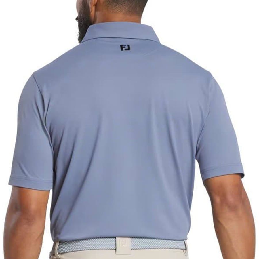 Áo Golf Tay Ngắn FootJoy Solid Pique with Trim, Banded Sleeve Self Col