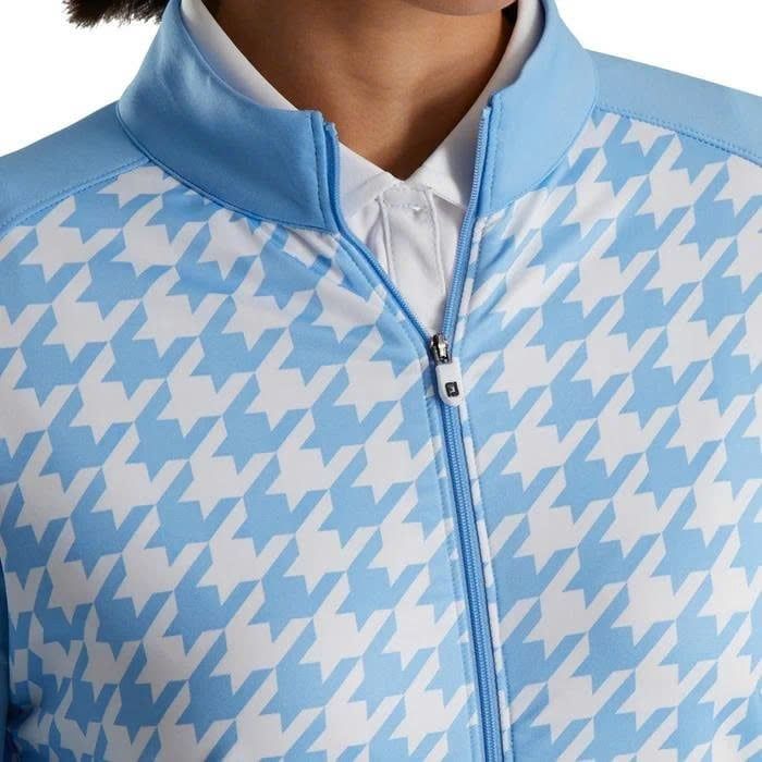 Áo Golf Nữ Tay Dài FJ Full Zip Houndstooth Print Midlayer 87334 MEGA S